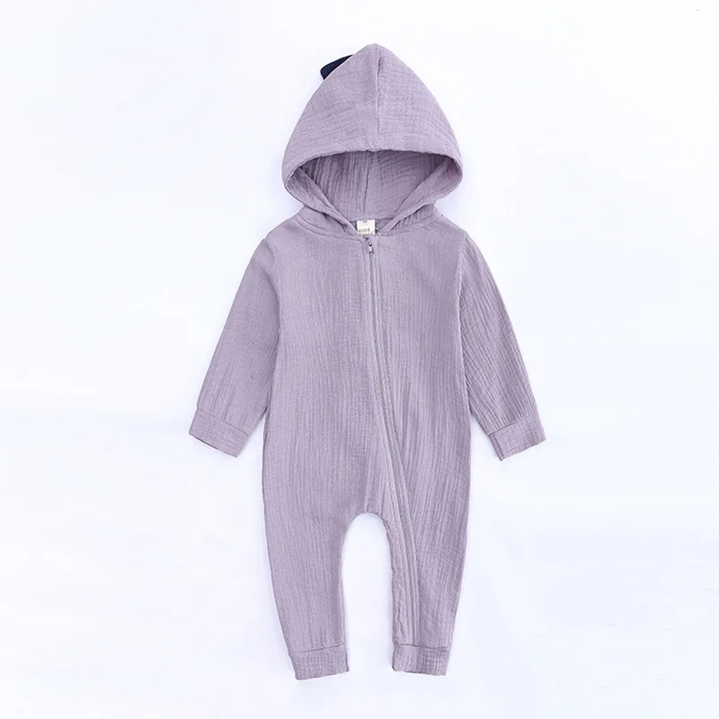 Baby rompers cute dinosaur jumpsuit fashion ropa bebe newborn animal Romper Clothes boy cartoon hooded warm zipper |