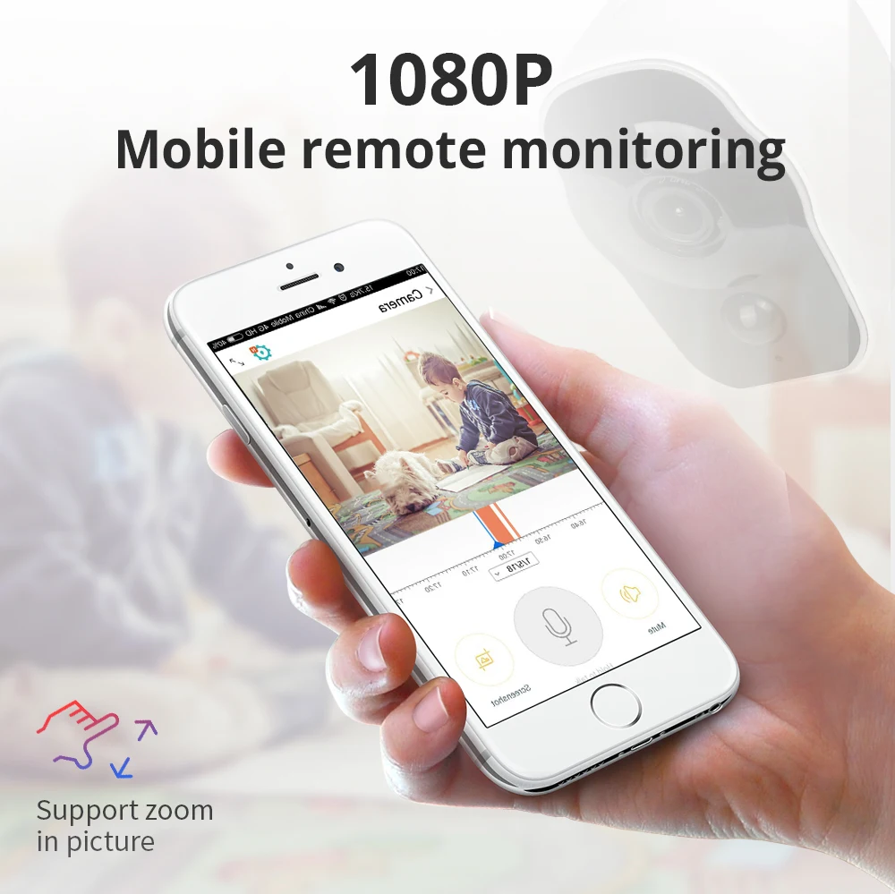 INQMEGA 1080P Беспроводная ip-камера безопасности на батарейках, водонепроницаемая уличная камера с низким энергопотреблением, Wifi CCTV камера, горячая распродажа