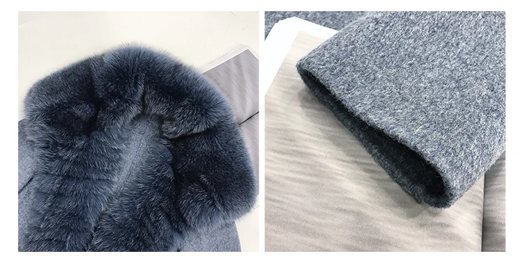 OFTBUY, зимняя женская куртка, длинная парка, натуральный большой Лисий мех, пальто, свободное шерстяное пальто, уличная одежда для девушек, корейская мода