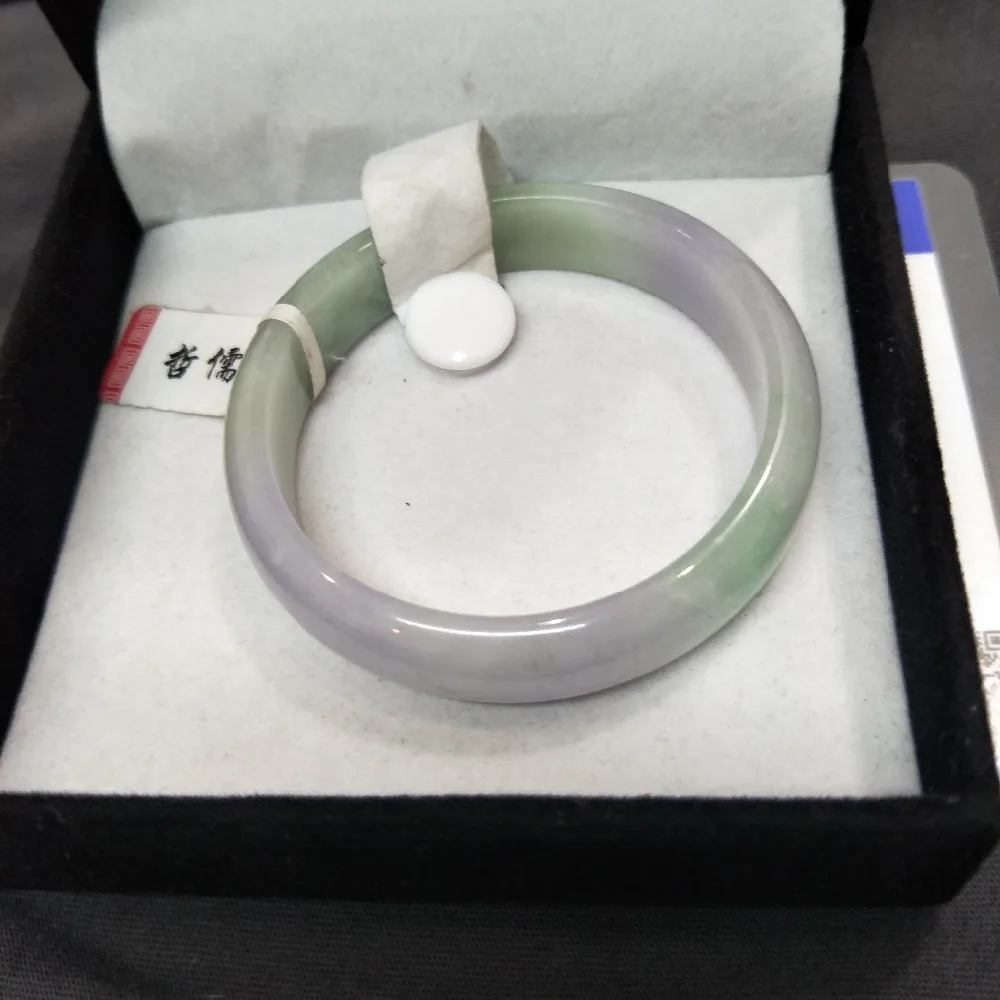 Отправьте сертификат натуральные браслеты из жадеита резные фиолетовые светло