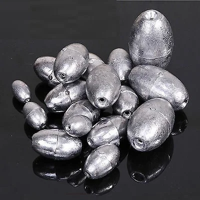 50pcs Olive Shape Sinkers Pure Lead Making Fishing Sinker Sports & Outdoors Supplies | Спорт и развлечения