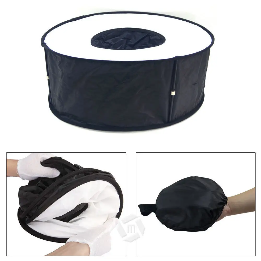 

Worldwide Camera Flash Diffuser 45cm Easyfold Macro Ring Speedlite Flash Light Softbox Reflect for Canon Nikon Sony DSLR Camera