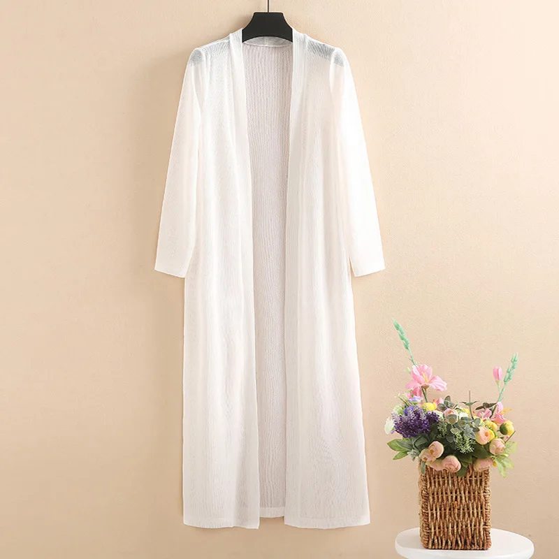 Женский длинный кардиган кимоно большого размера XXXL 4XL 5XL летние кардиганы белая