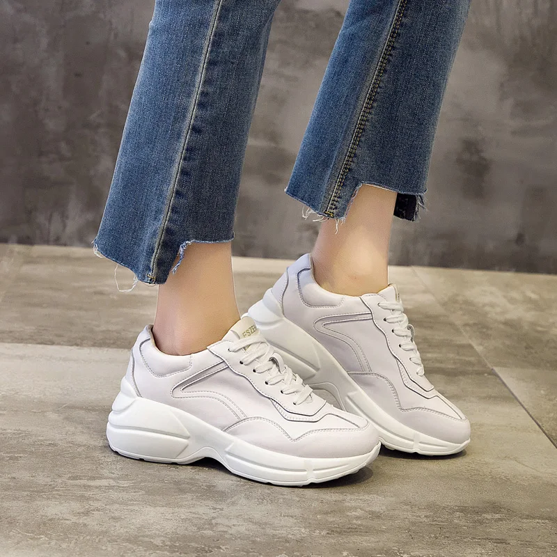 Женские повседневные туфли на платформе в стиле Харадзюку|shoes woman retro|leather loaferswomens