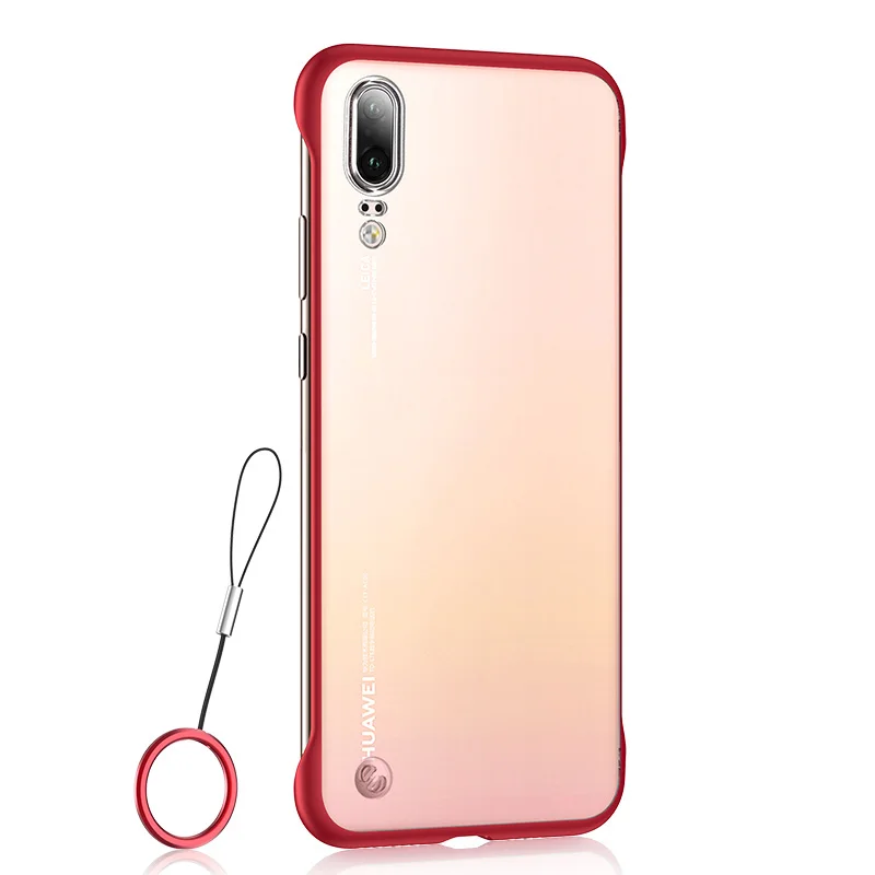 Red with Ring ZNP роскошный Бескаркасный матовый чехол для телефона huawei P30 P20 Pro полный чехол s для huawei mate 20 Pro P30 Honor 20 Pro Чехол в виде ракушки - Цвет: Red with Ring