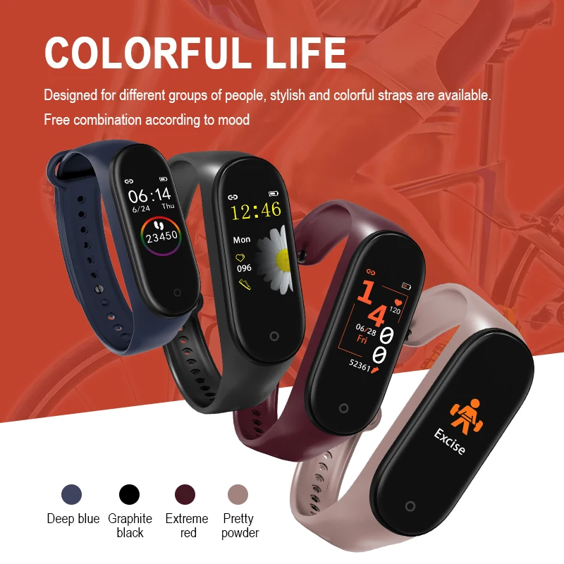 

Passometer M4 band Smart Watch women Call Reminder Sport Smartwatch men Fitness bracelet/Tracker Watch PK mi band 4 IOS Android