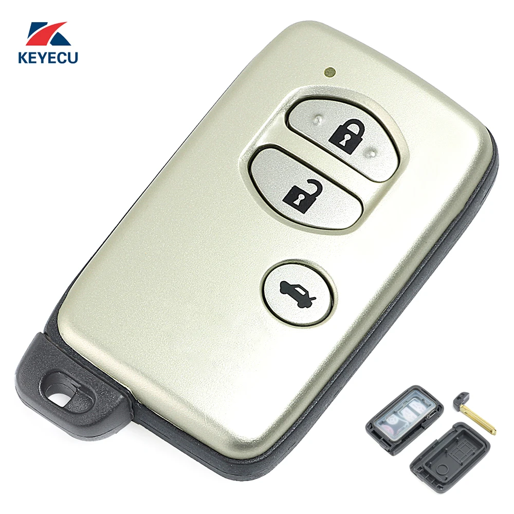 

KEYECU Replacement Remote Car Key Shell Case Fob 3 Button for Toyota Avalon Camry Highlander RAV4 2007-2011 (Shell Only)