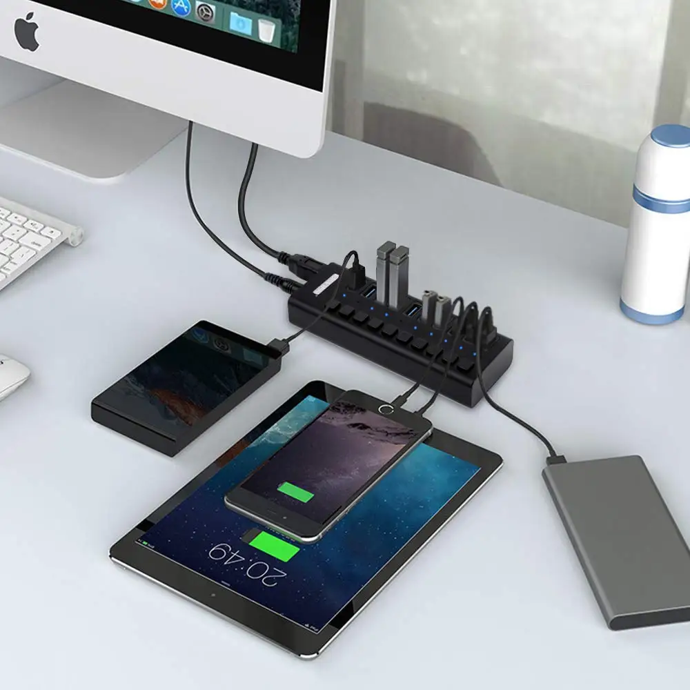Onvian USB 3 0 концентратор 10 портов 5 Гбит/с высокоскоростной сплиттер с