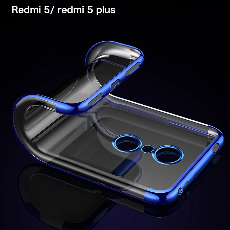 Мягкий чехол-бампер Xiaomi Redmi 5 Plus из ТПУ с покрытием на 99 дюйма мягкий прозрачный