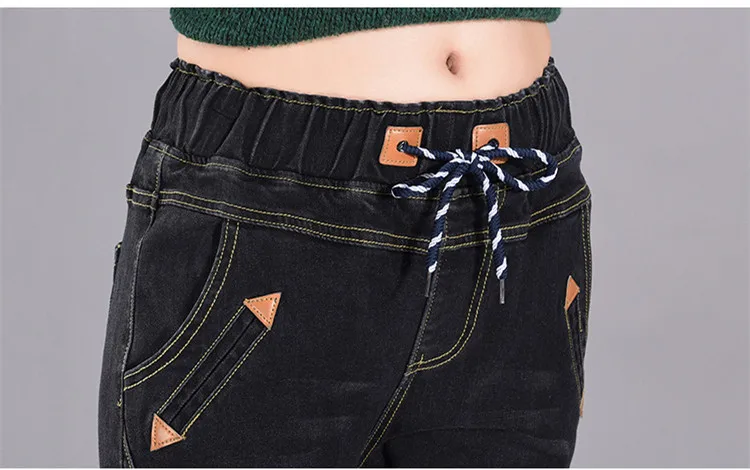Женские джинсы, теплые, большие размеры, 5XL, зимние, флисовые, befree, брюки, женские, с высокой талией, эластичные, вельветовые, утолщенные, свободные, джинсы для мам