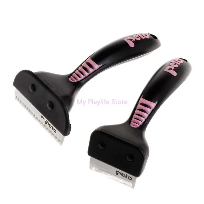 

Щетка для вычесывания шерсти домашних животных, триммер для груминга кошек, собак, щенков, котят, безопасное удаление шерсти, Размеры S/M C42