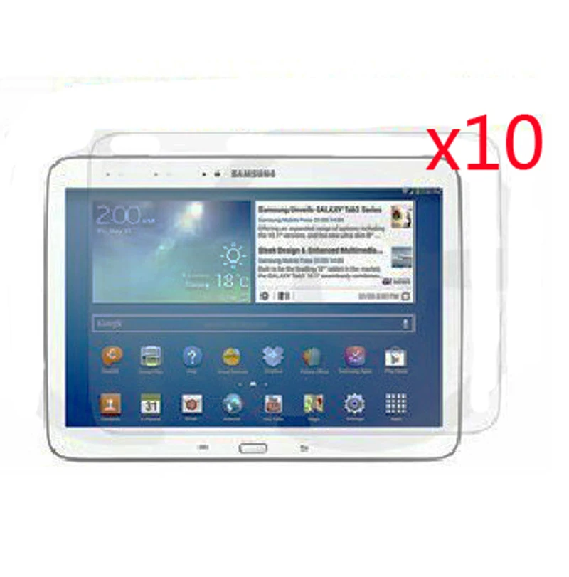 10 шт./лот прозрачная защитная пленка для ЖК экрана Защитная Samsung Galaxy Tab 3 Tab3 1 P5200 P5210