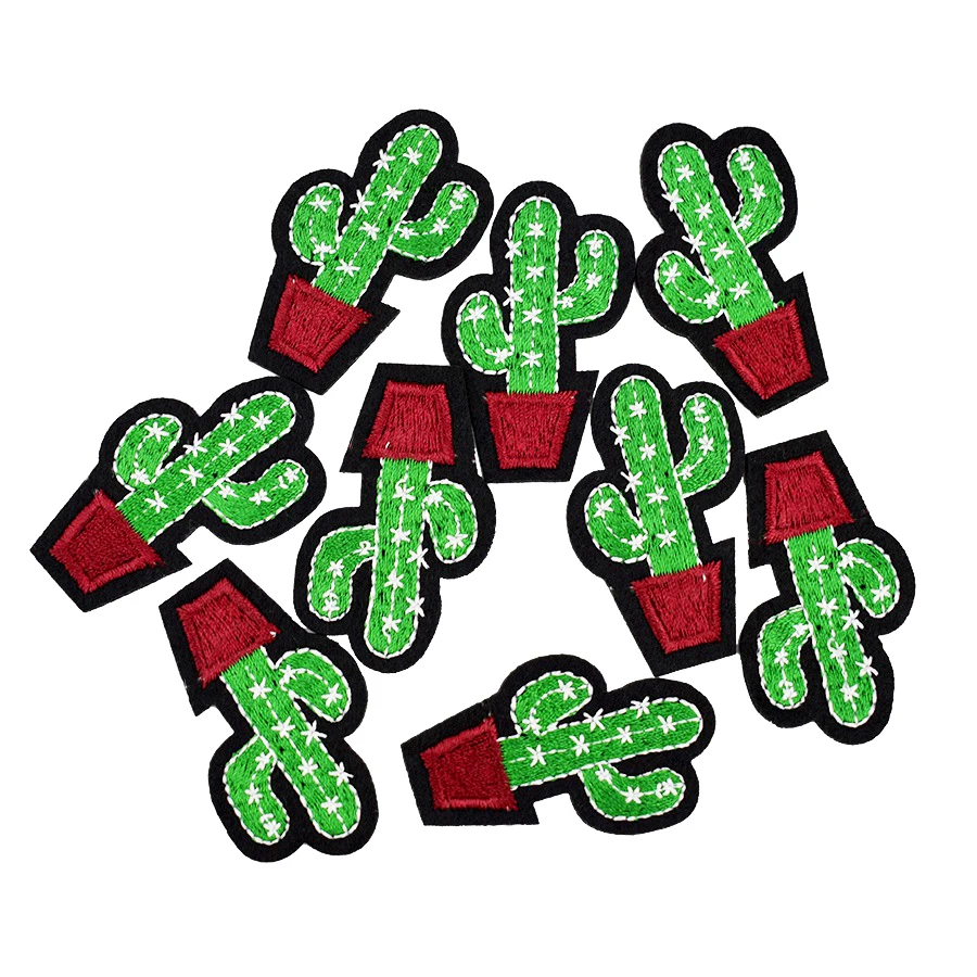 10 шт. вышитая аппликация в виде кактуса|patch badge|badges for clothingcactus patch |