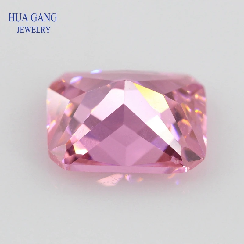 5A розовый форма восьмиугольника огранка CZ камень искусственные камни фианит для
