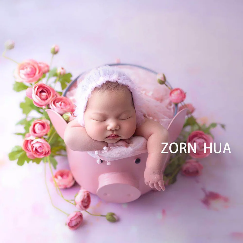 Винтажный кружевной капор для новорожденных Комплект фотосъемки Реквизит