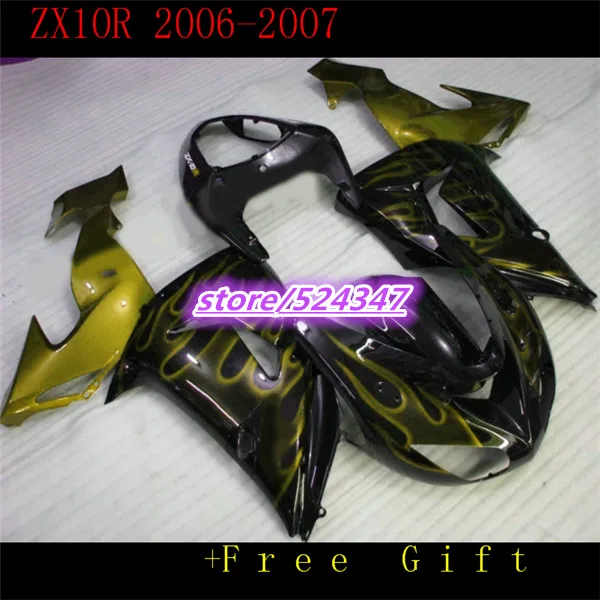 

brand new mechanical injection Fairing kit ZX-10R 2006 2007 black bodywork fairings for Ninja ZX10R 10r 06 07