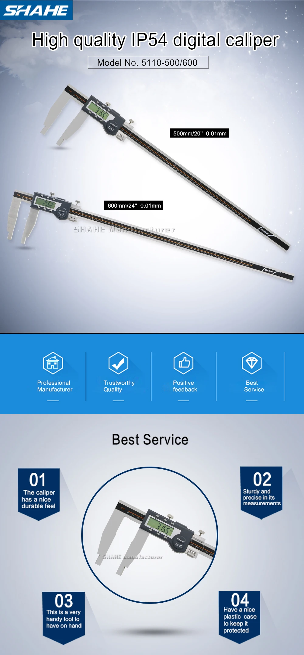 SHAHE штангенциркуль 600 мм Paquimetro цифровой штангенциркуль микрометр из нержавеющей стали электронный цифровой штангенциркуль 600 мм