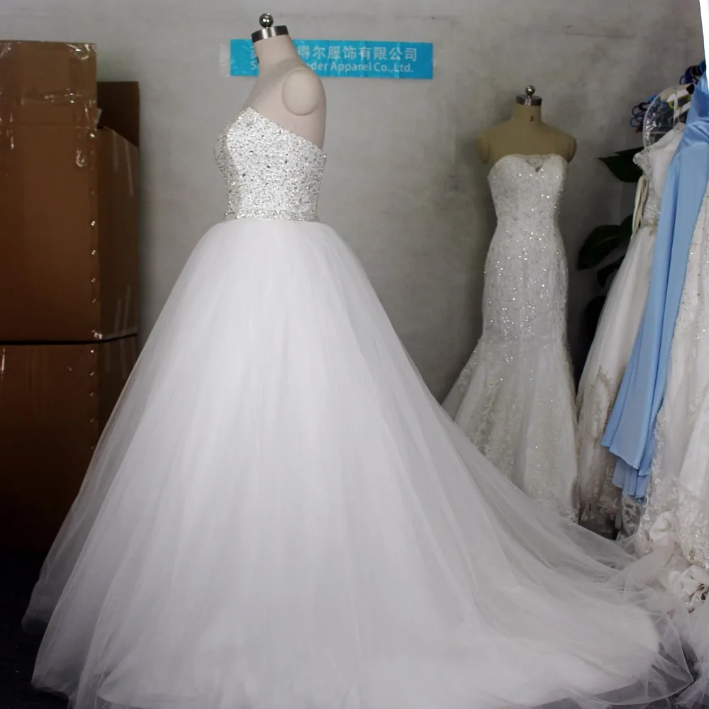 Платья Vestidos милое фатиновое Свадебное бальное платье с блестками и кружевом