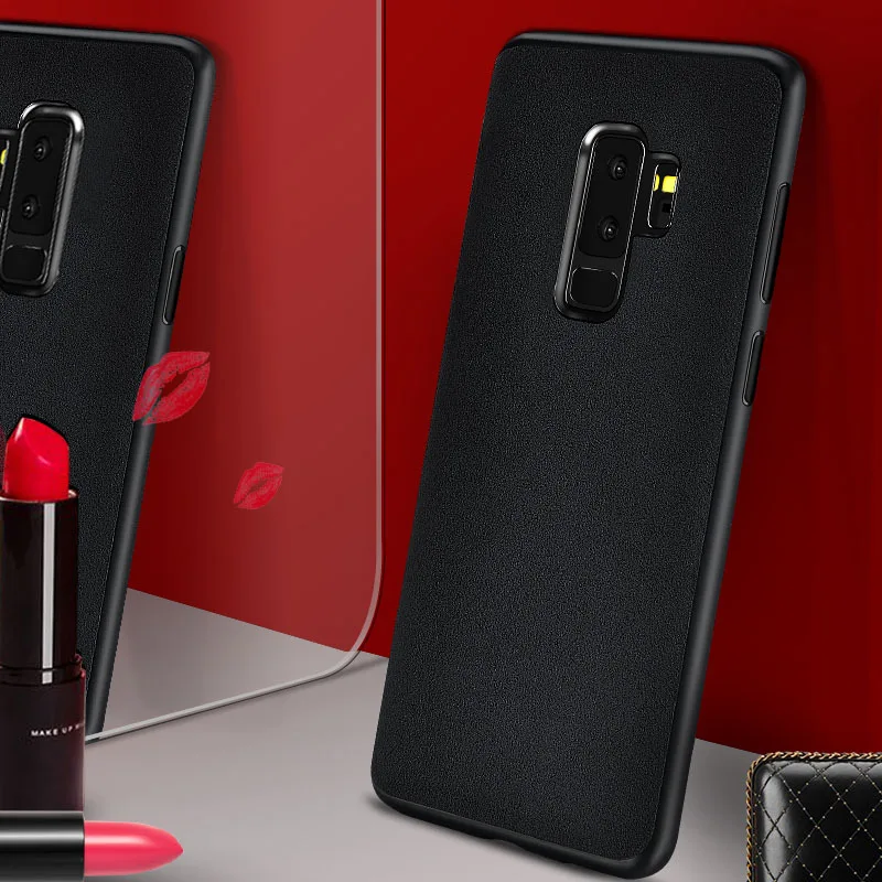 Ультратонкий кожаный чехол для samsung S8 S9 Plus Note 8 9 Роскошный Galaxy задняя крышка |