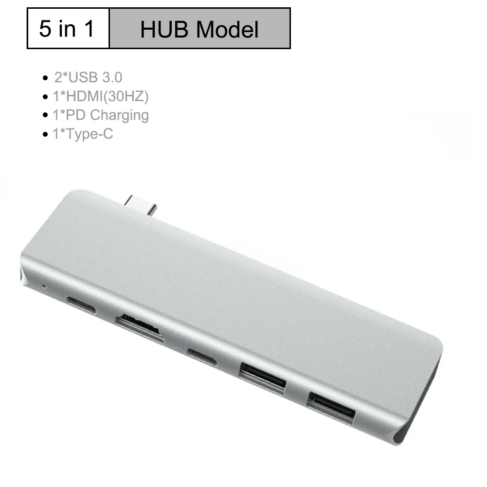 Hot USB C HUB Type-c to Multi Ports 3.0 Type Power Adapter USB-C Splitter Dock for MacBook Pro/Air | Компьютеры и офис