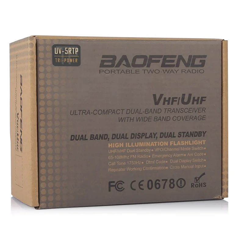 Baofeng UV-5R TP 8 Вт Высокая мощность VHF/UHF 136-174/400-520 МГц двухдиапазонный FM двухсторонний