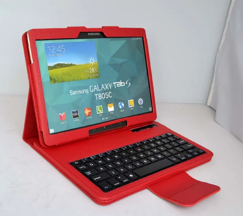 Съемный беспроводной Bluetooth русский/Иврит/Испанский клавиатура подставка PU