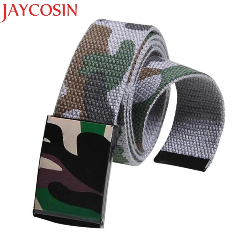JAYCOSIN Новая мода 1 шт. для мужчин мальчик Армейский Камуфляж полотняный ремень с