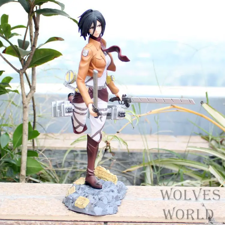 J.G Chen Бесплатная доставка Аниме атака на Титанов Figma Mikasa Ackerman 25 см ПВХ фигурка
