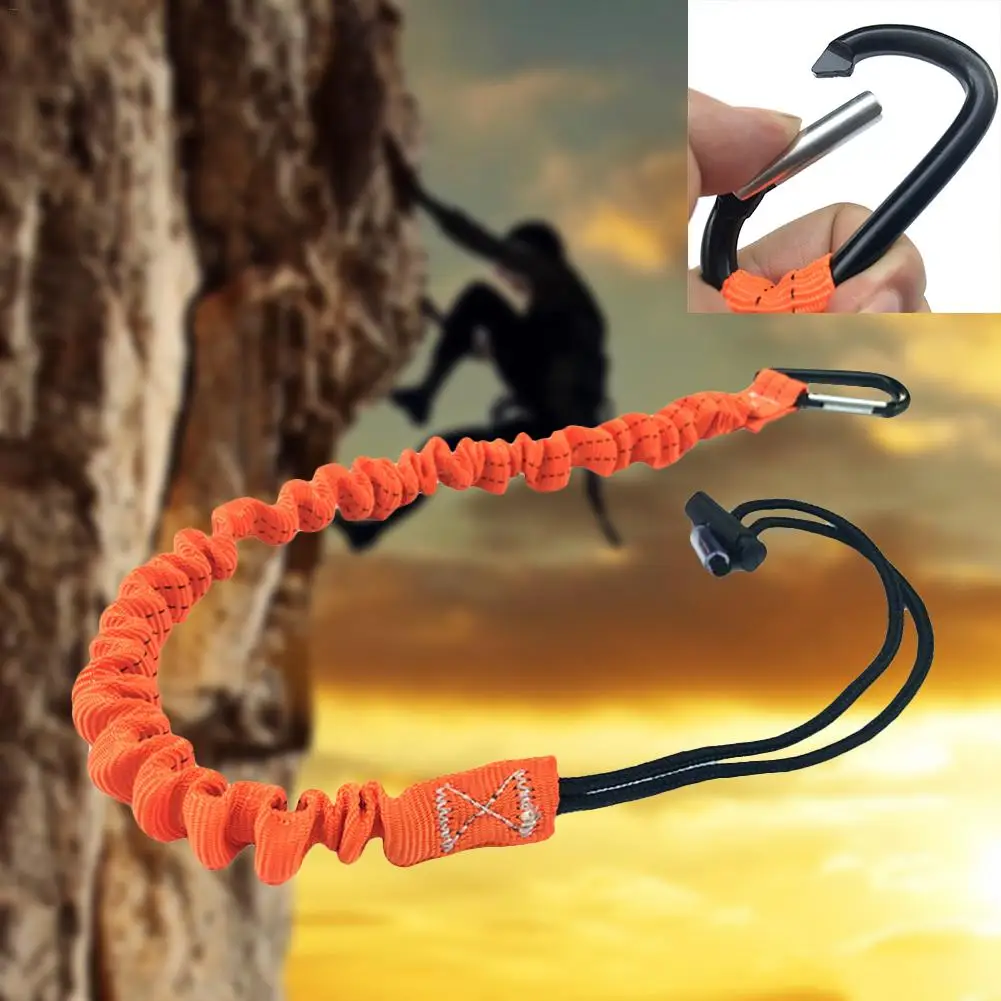 

Single Carabiner Tool Lanyard Retractable Safety Rope Telescopic Elastic Rope Tool Buckle for Climbing