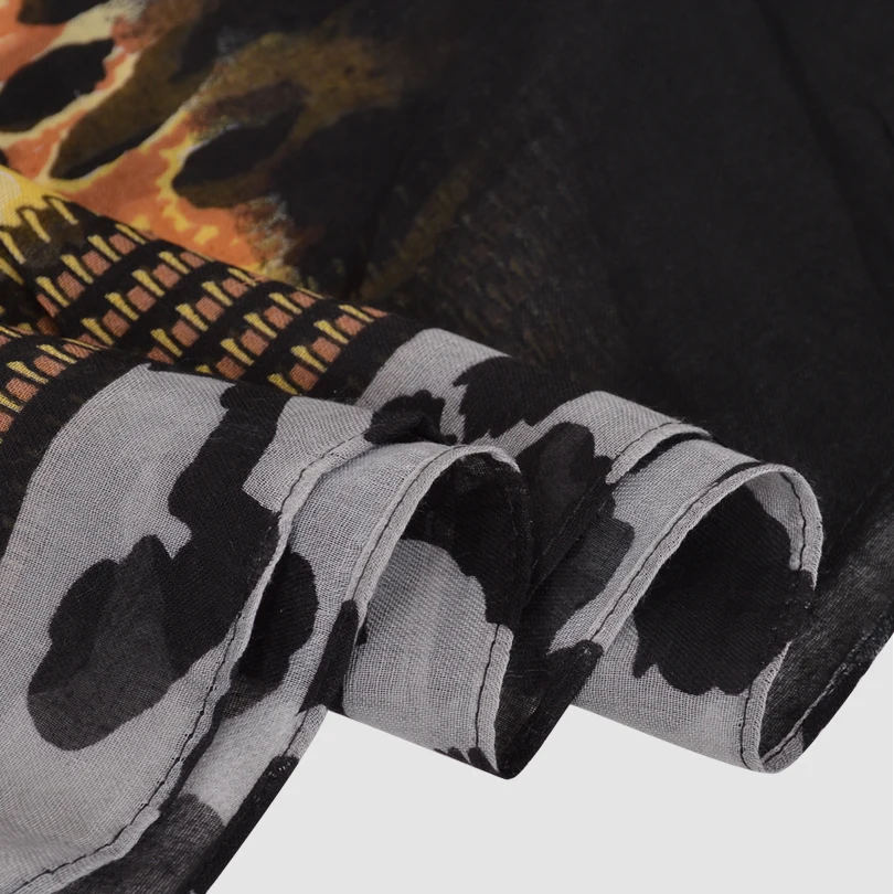 Женские шерстяные шарфы BYSIFA длинные большого размера с леопардовым принтом