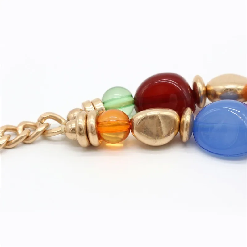 WEALTHYBOO разноцветное ожерелье из смолы бусины смешанные с CCB чокер для женщин