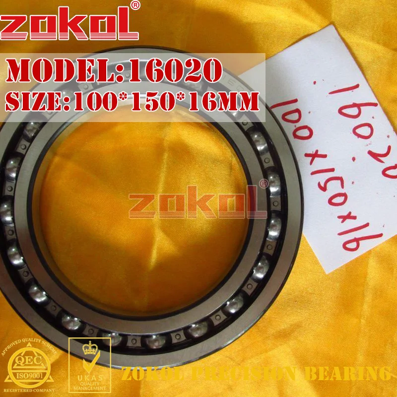 Подшипник ZOKOL 16020 шариковый подшипник с глубоким желобом 100*150*16 мм|bearing bearing|bearing