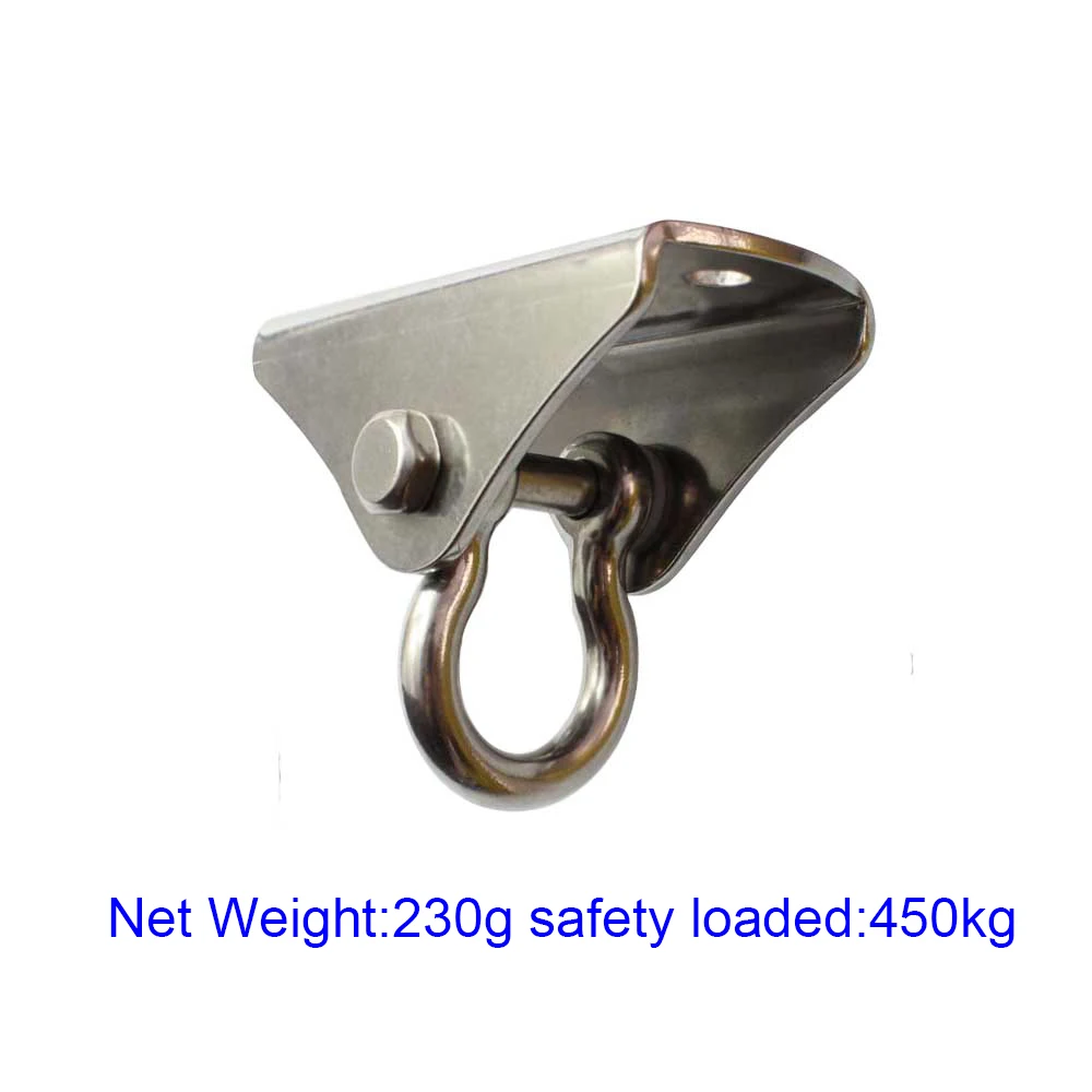 304 Нержавеющая сталь Heavy Duty 180 ° качели Вешалки 992 фунтов(450 кг) Ёмкость подвесных потолков, крючки для занятий йогой гамак кресло