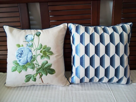 2 шт совпадающий стиль ручной работы вышитый толстый Хлопковый чехол для подушки