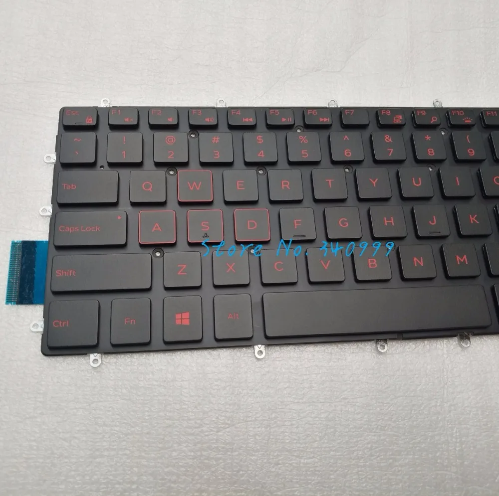 

New for Dell Inspiron 5565 5567 Keyboard RED Backlit US No Frame