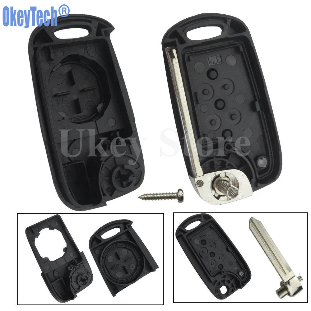 OkeyTech Uncut Blade 3 кнопки откидная оболочка ключа дистанционного управления для Kia K2 K5
