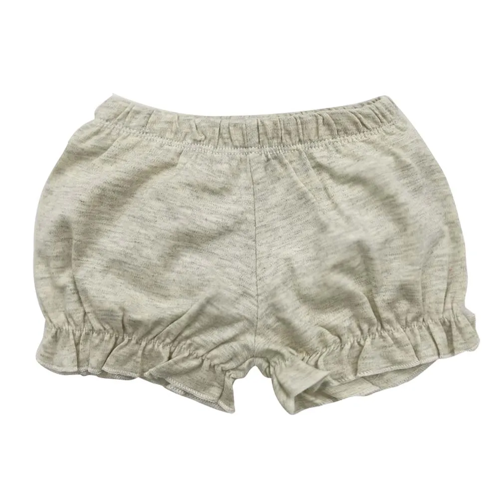 Детские шорты из хлопка с оборками вязаные для маленьких девочек Повседневные