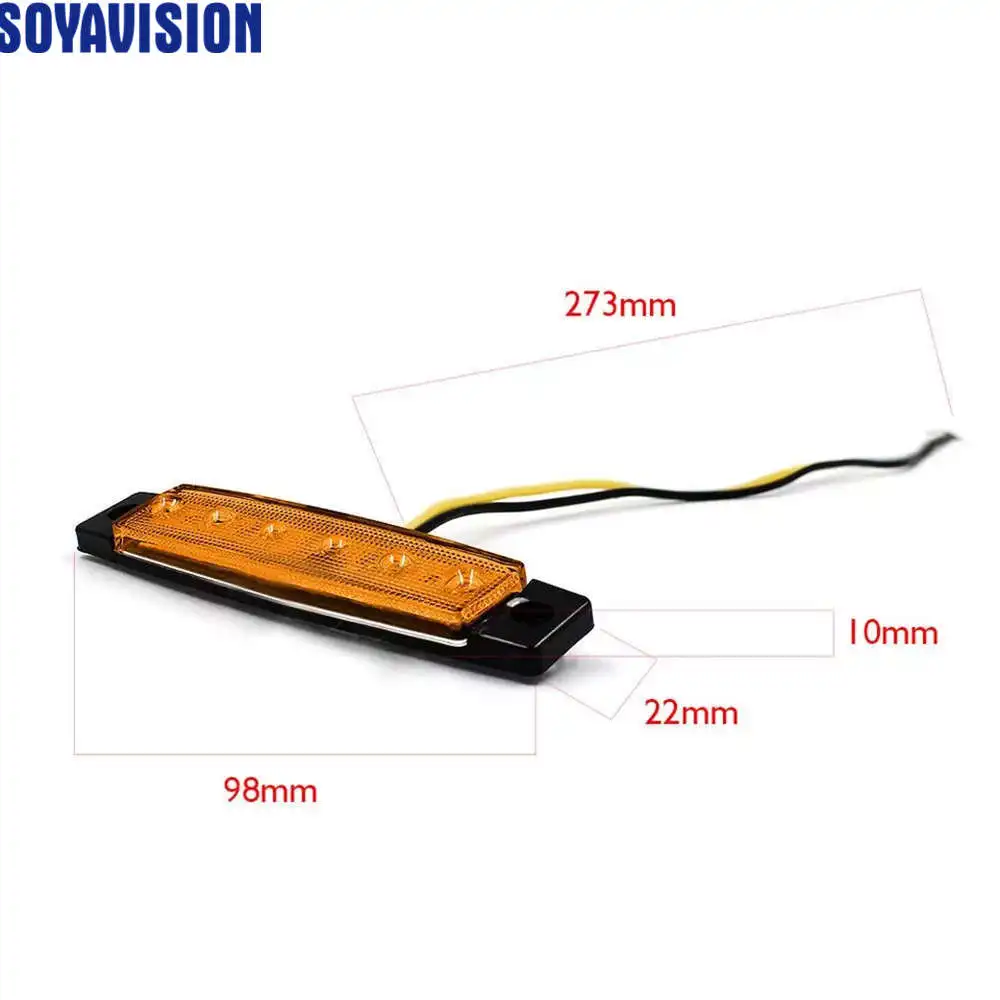 12V 6 светодиодный красный + белый желтый прицеп пикап Боковые указатели поворота