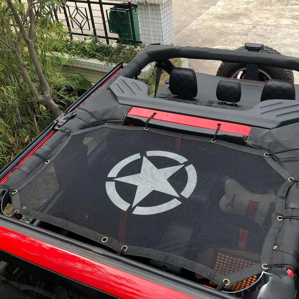 

Parasol Coche Sunscreen Net Roof Shade Net Sunshade Top Cover Provides UV Sun Protection For Jeep Wrangler Car Accessories Styli