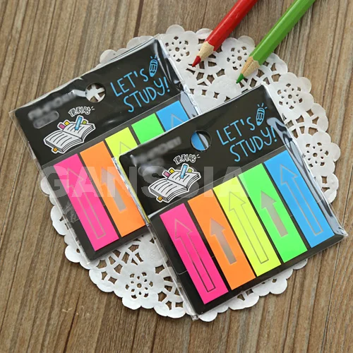 1 шт./лот модный флуоресцентный блокнот для записей стильные клейкие заметки со