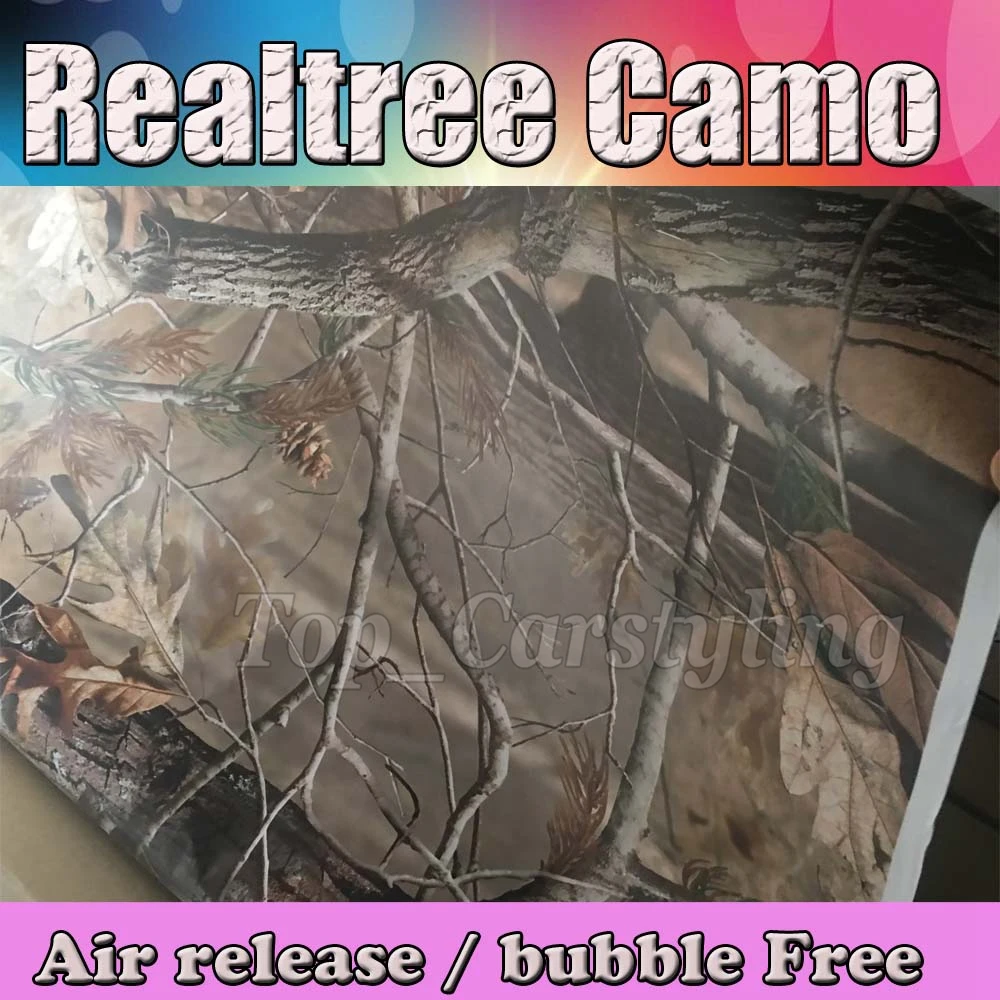 Камуфляжная виниловая пленка для автомобиля Realtree пвх клейкая с изображением