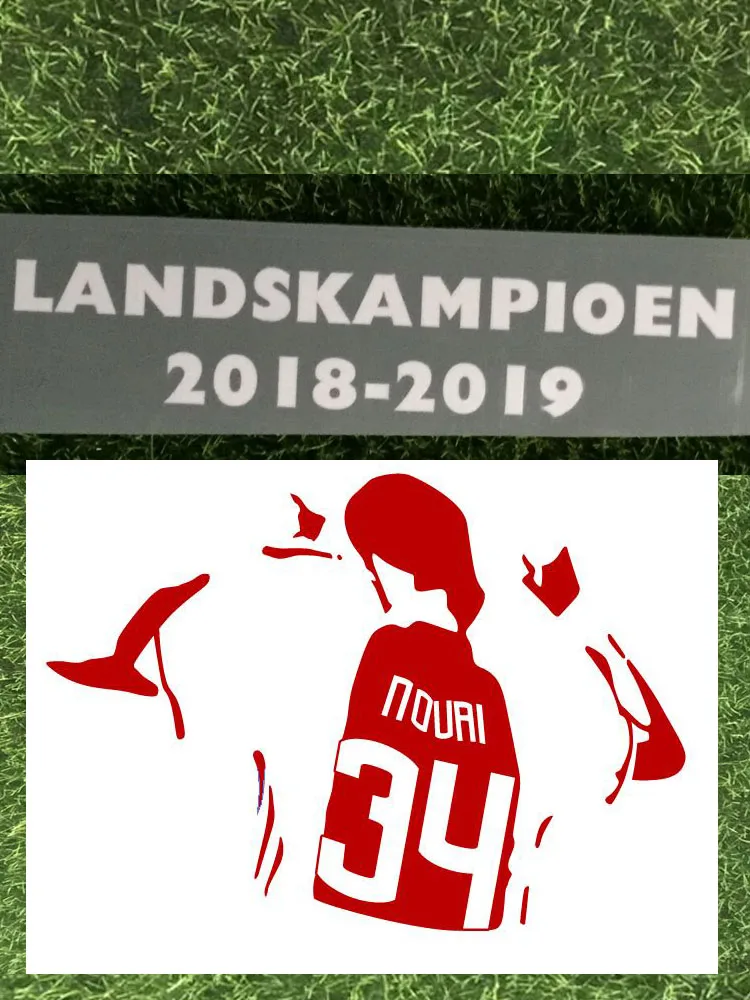 FULL SET Коллекция года, серия чемпионов Eredivisie Match Details Landskampioen и Trend To Nouri Patch, Футбольная нашивка, значок - Цвет: FULL SET