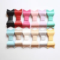 hotsale pu leather bows mini size hair clip small bowknot faux shinning hairpins 32pcslot wholesale girls newborn kids clips