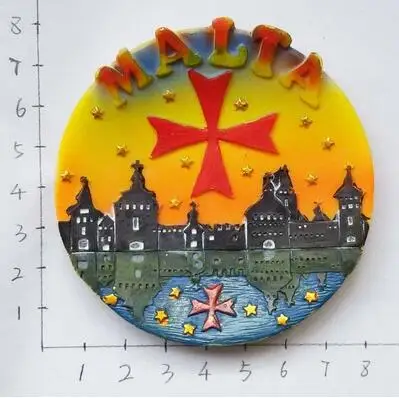 3D магниты на холодильник ручная роспись панорамный вид карта Мальты магнитные