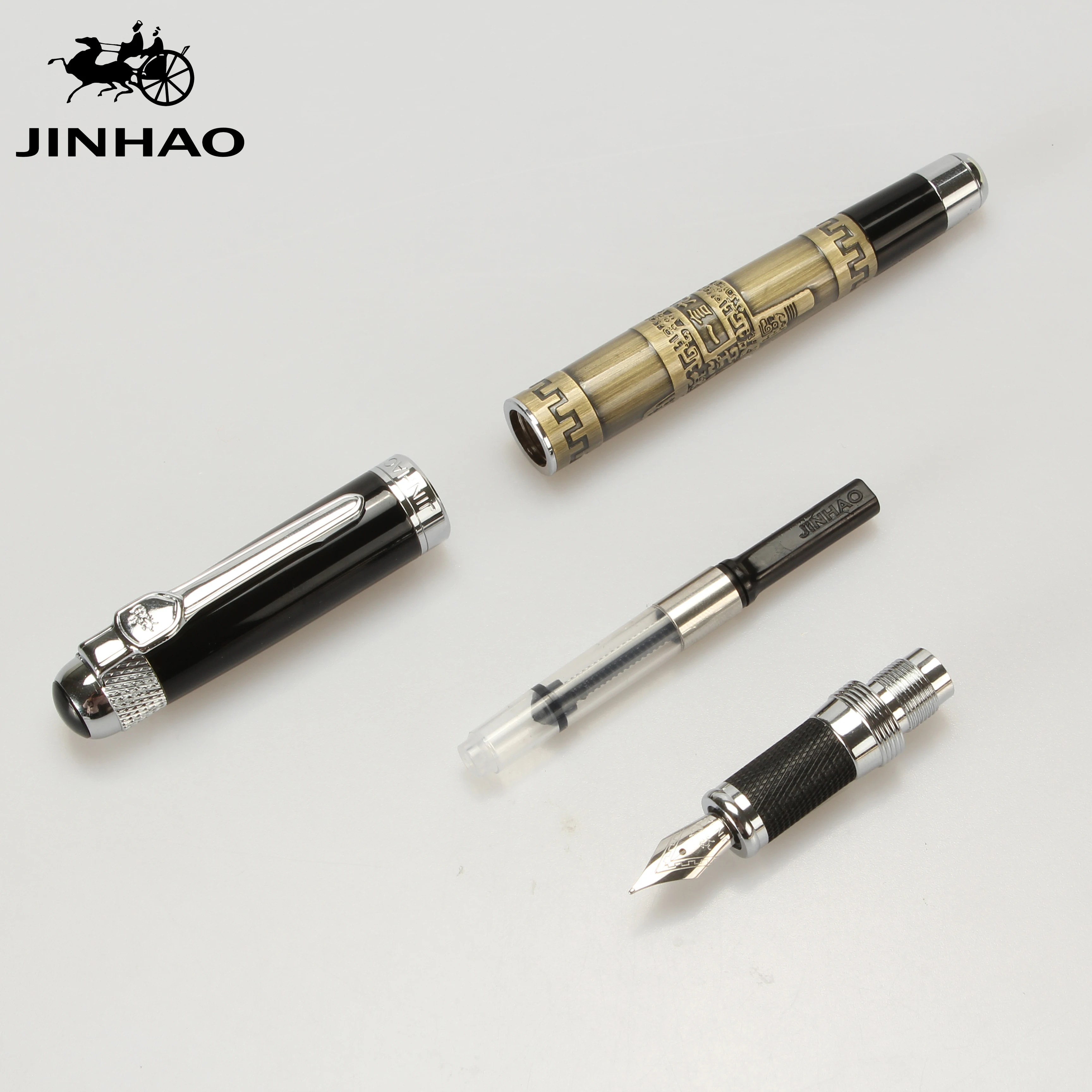 Перьевая ручка Jinhao, Высококачественная чернильная офисная деловая ручка, студенческие ручки для письма, ручки в подарок, перо, каллиграфия, ручка, роскошная, pluma esti