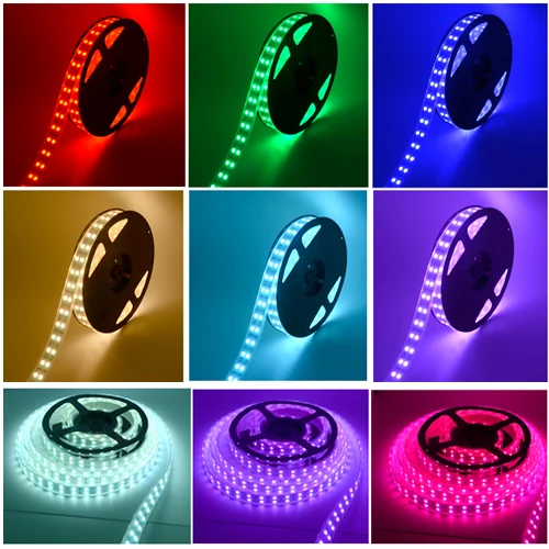 Двухрядная RGB Светодиодная лента Foxanon 5050 120 светодиодов/м 600 светодиодов 12 в пост.