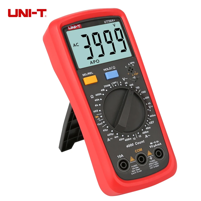 Блок UNI T Цифровой мультиметр ручной диапазон UT39A + UT39C AC DC Вольтметр Омметр емкость