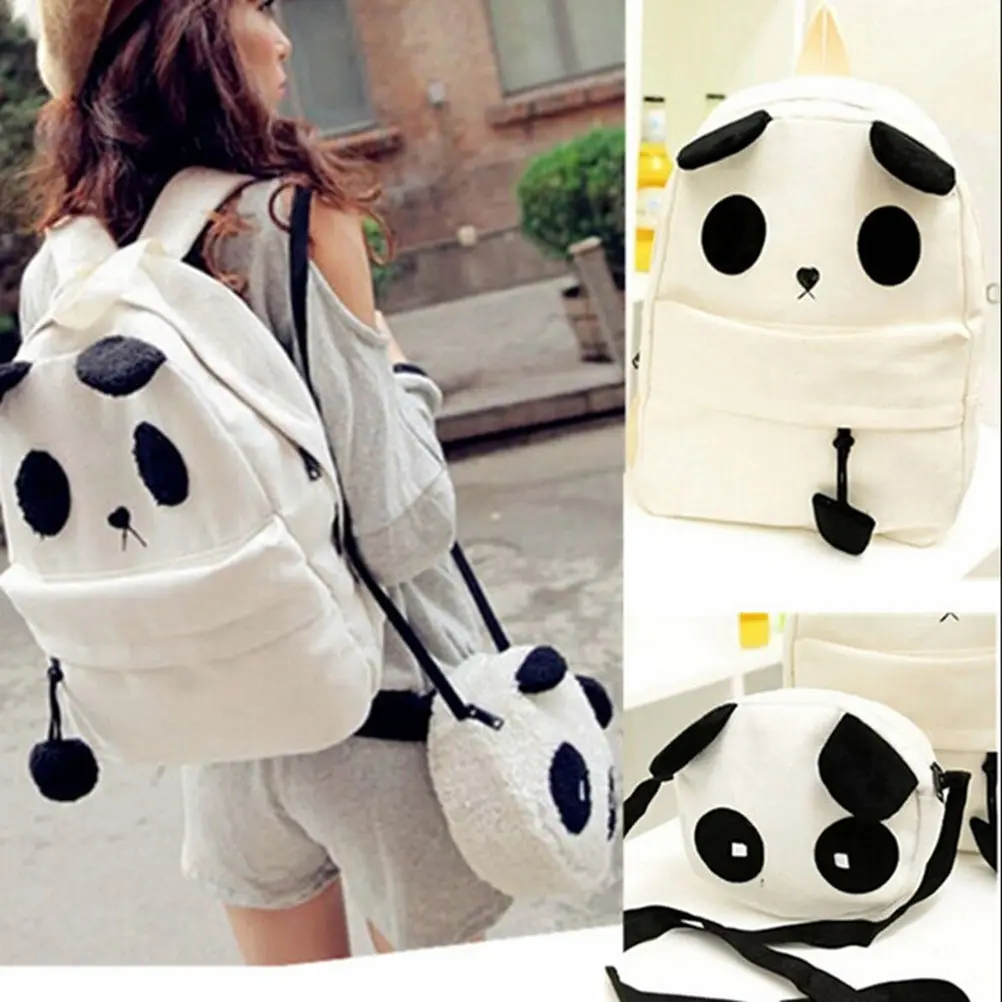 Комплект из 2 предметов женский рюкзак для девочек с пандой дорожные сумки книг