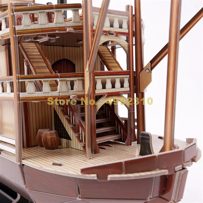 142 шт Миссисипи пароход diy 3d бумажная головоломка модель игрушки