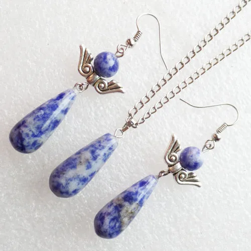 (Минимальный заказ 10 $ микс) 1 нитка красивый набор ожерелье каплевидный содалит